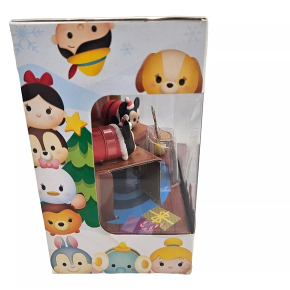 Tsum Tsum Exclusive Holiday Mickey Minnie Pluto Gift Set Playset 2017 NIB - Picture 2 of 8